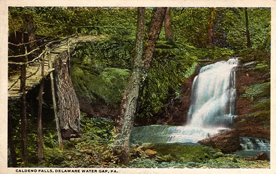 Caldeno Falls, Delaware Water Gap, PA postcard