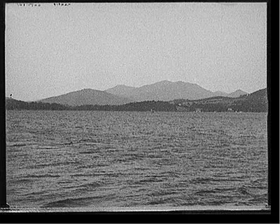[Lower Saranac Lake from Shingle Bay Point, Adirondack Mts., N.Y.]