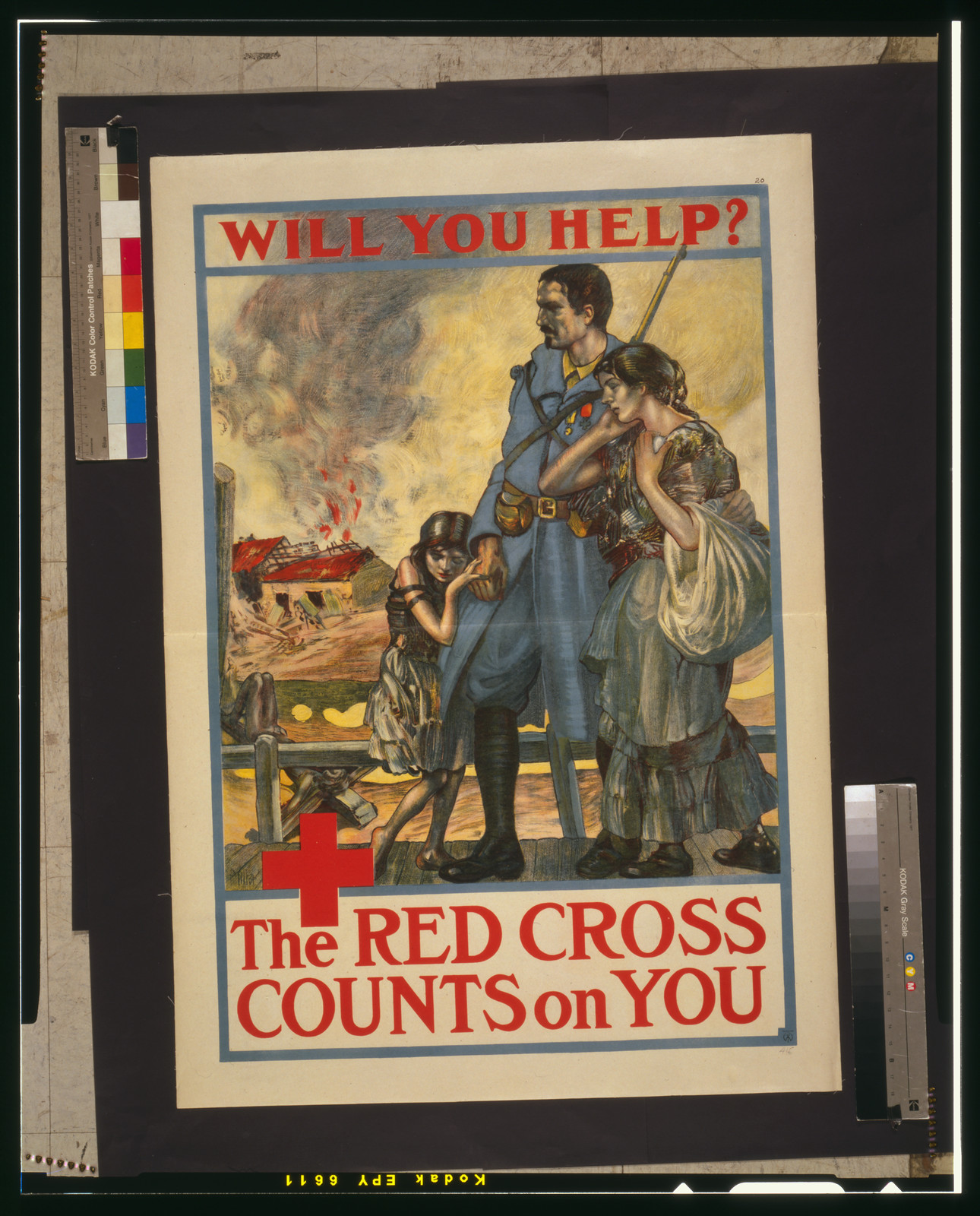 Will you help? The Red Cross counts on you / Woodward, St. Louis., [1917] — vintage poster