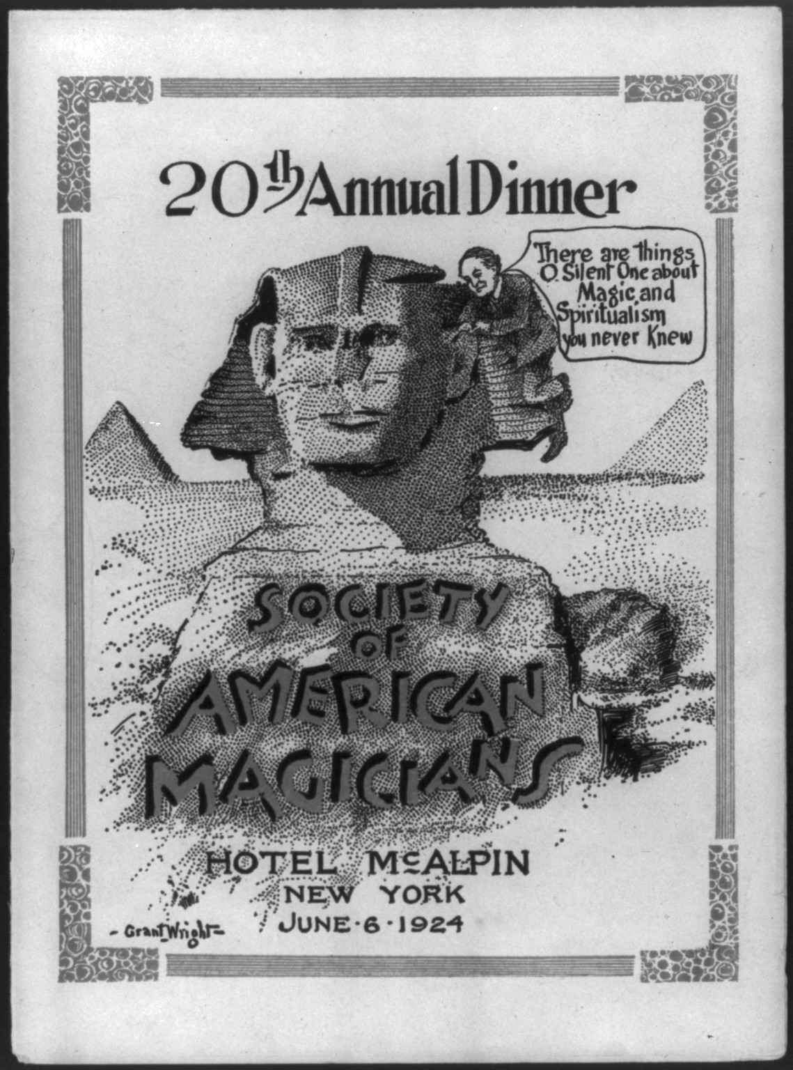 [Poster of the Society of American Magicians], 1924 — vintage poster