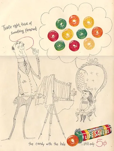 Life Savers advertisement: "think of something pleasant