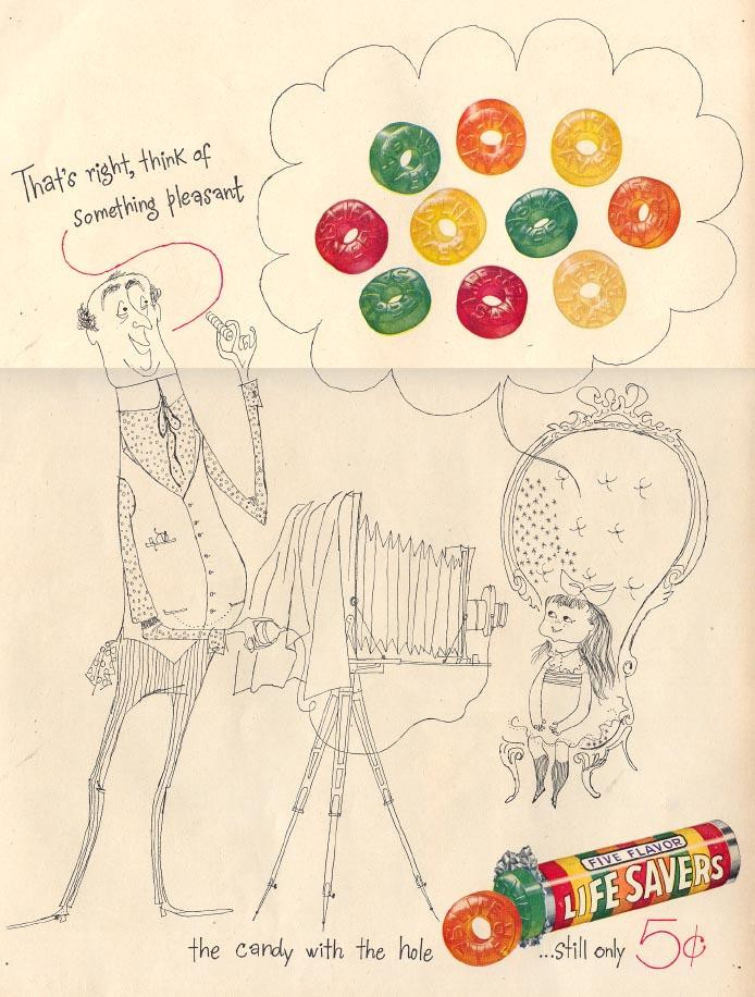 Life Savers advertisement: "think of something pleasant — historic image