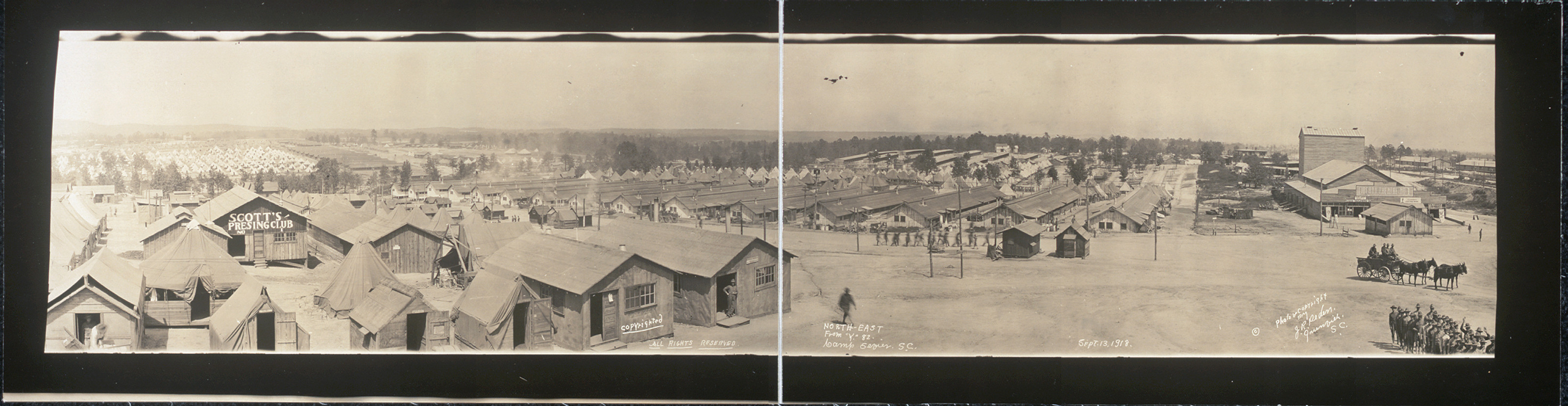 North-East from Y 82 Camp Sevier, South Carolina, 1918, 1918 — historic image