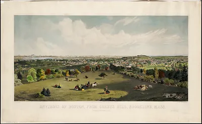 Environs of Boston, from Corey's Hill, Brookline, Mass.