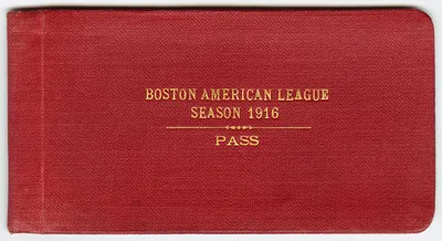Boston American League Season 1916 Pass