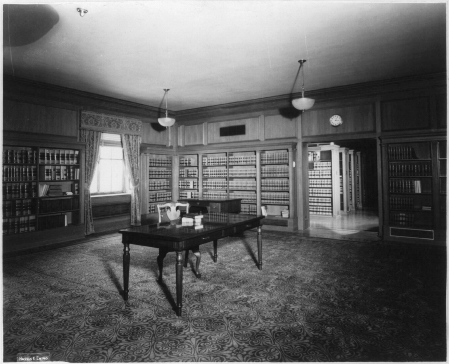 Justices' Library, U.S. Supreme Court building — historic photograph