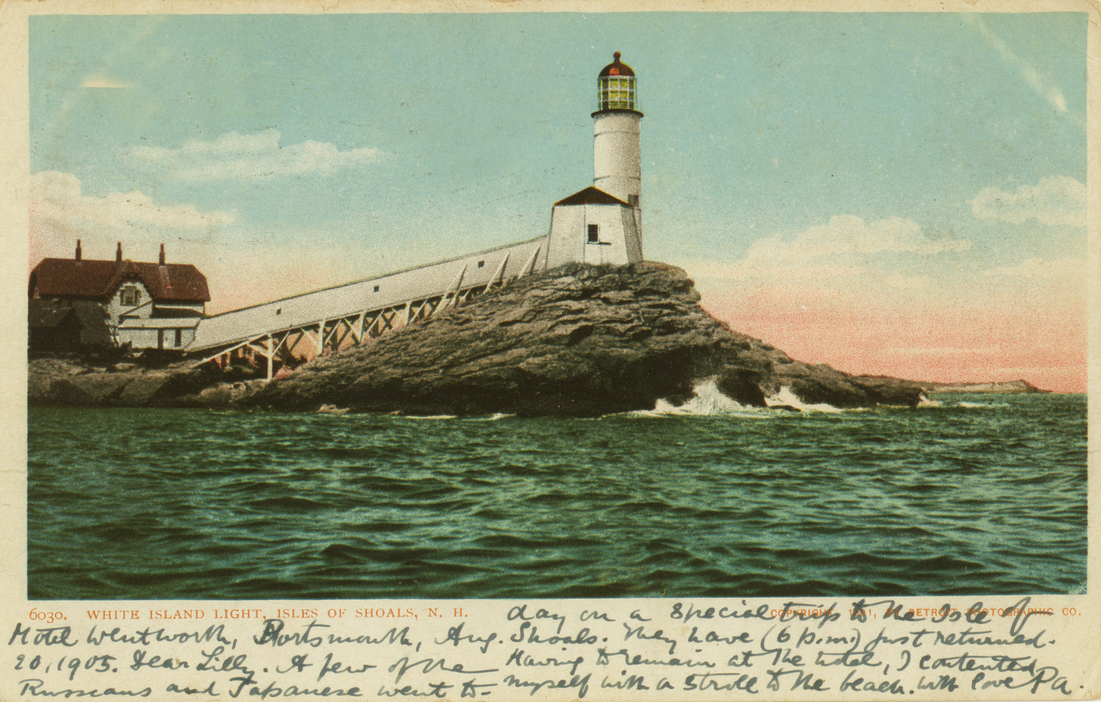 White Island Light, Isles of Shoals, N.H., 1901 — historic image