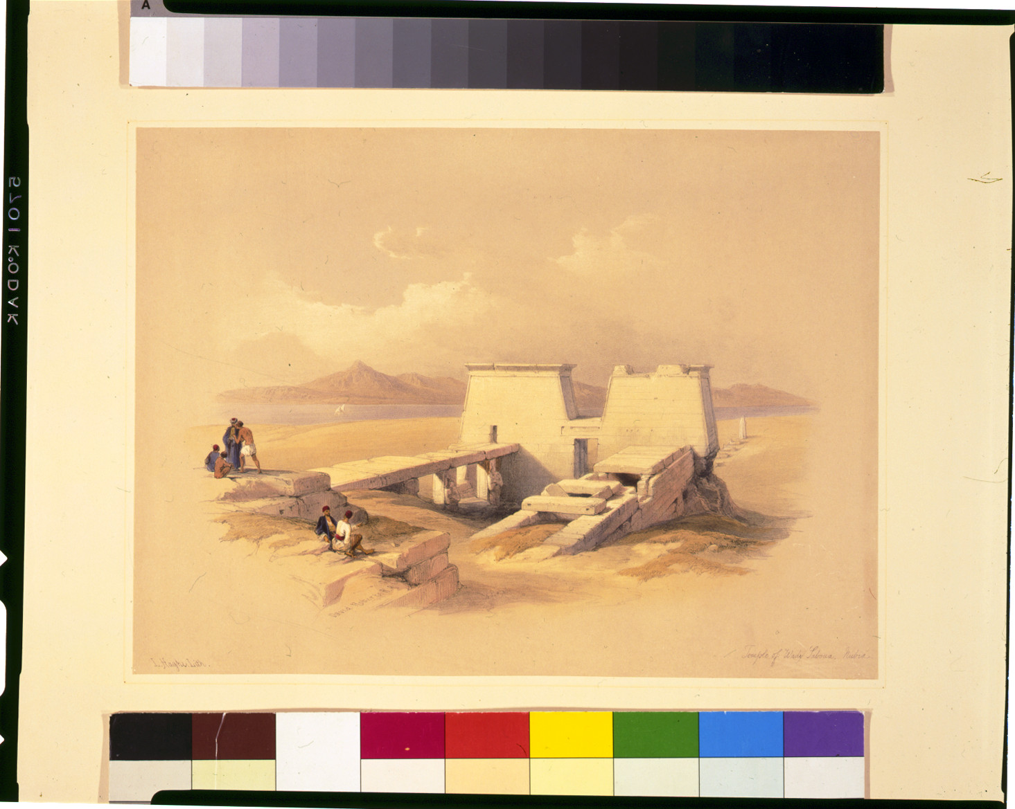 Temple of Wady Saboua, Nubia / David Roberts, R.A., [published between 1846 and 1849] — antique lithograph