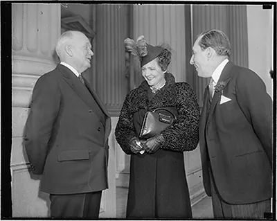 Antique Portrait - Sen. & Mrs. Claude Pepper & Bert Fish, 1939