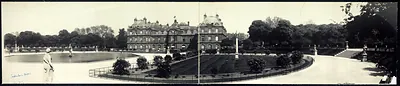 Panoramic view of Luxembourg Gardens, Paris, France, 1909