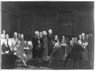 [Congress voting the Declaration of Independence]