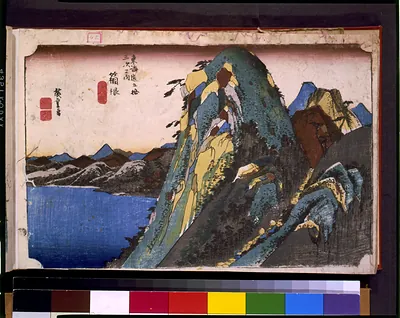 [Mountains and lake along the Tōkaidō Road]