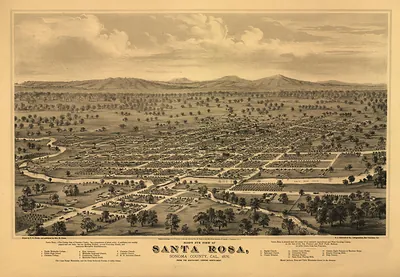 CA Santa Rosa 1876 MAP