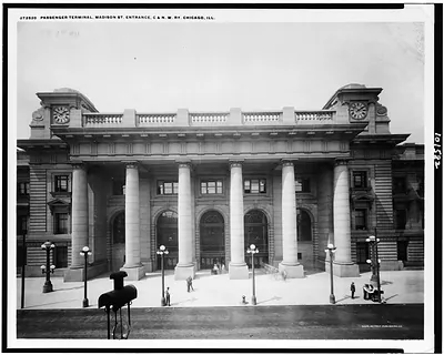 Passenger terminal, Madison St. entrance, C. & N.W. Ry., Chicago, Ill.