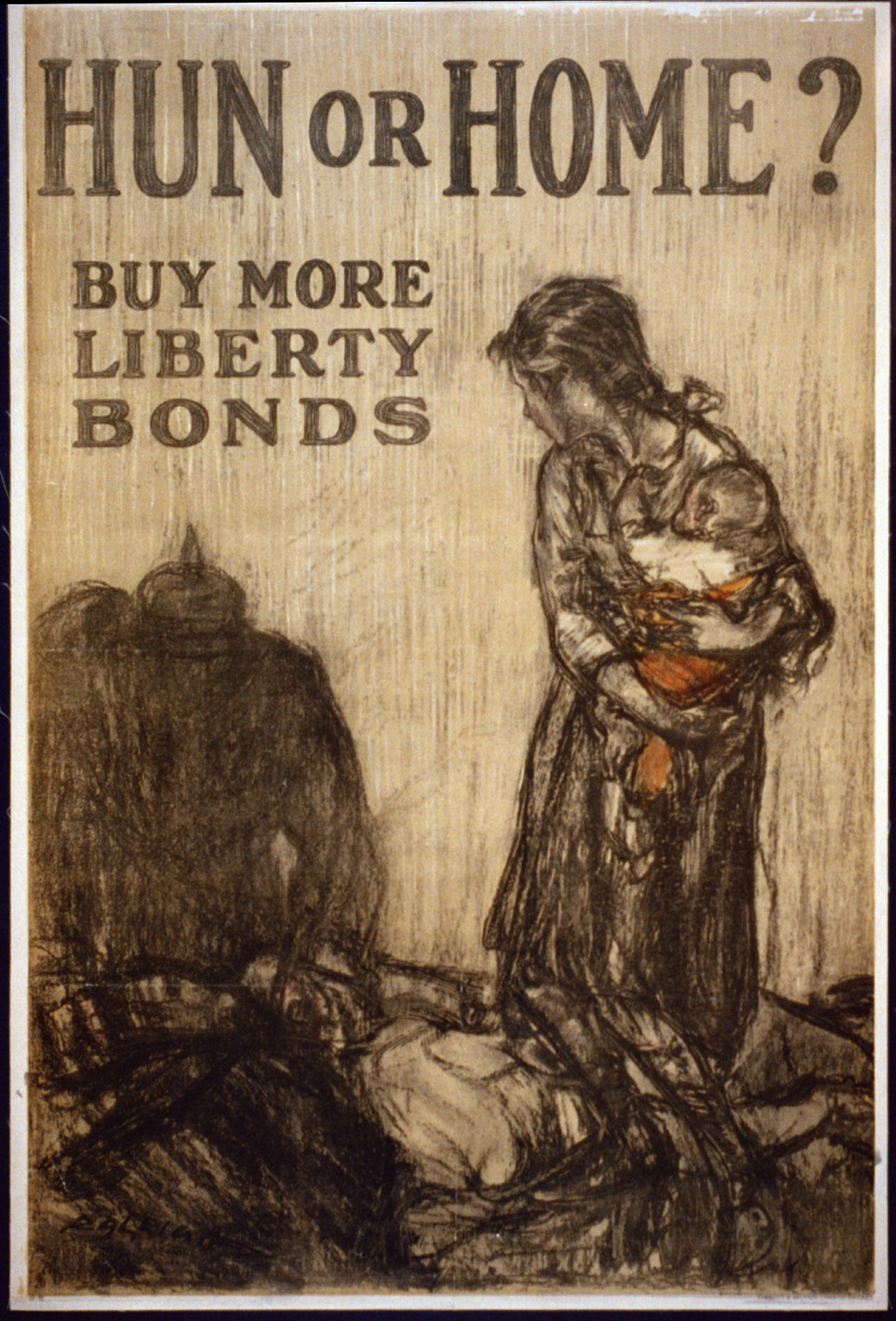 Hun or home? Buy more Liberty Bonds / Raleigh., 1918 — vintage poster