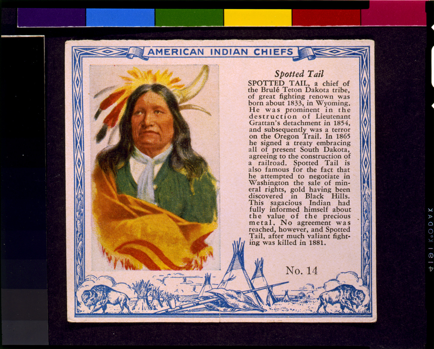 American Indian chiefs. Spotted Tail, [between 1890 and 1940] — historic print