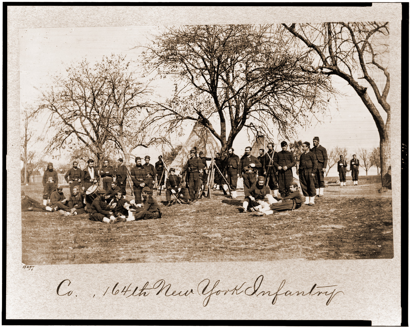 Co. 164th New York Infantry, 1861 — historic photograph