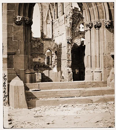 Charleston South Carolina. Ruins of Cathedral of St. John and St. Finbar. (Interior