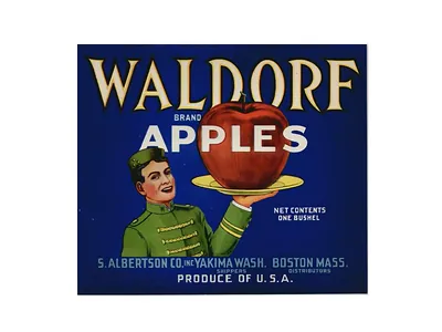 Waldorf Brand Apples crate label