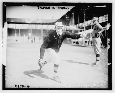 Pitcher Roger E. Salmon, Philadelphia AL (baseball)