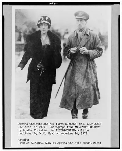 Agatha Christie and her first husband, Col. Archibald Christie, in 1919