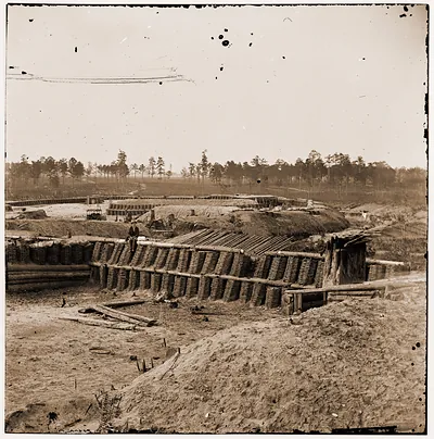 Petersburg Virginia. Interior view of Fort Sedgwick