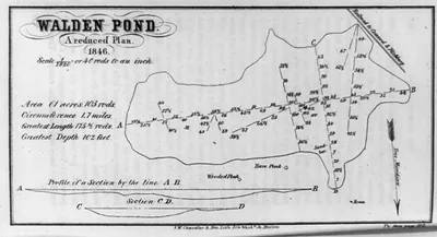 Walden Pond--A reduced plan, 1846