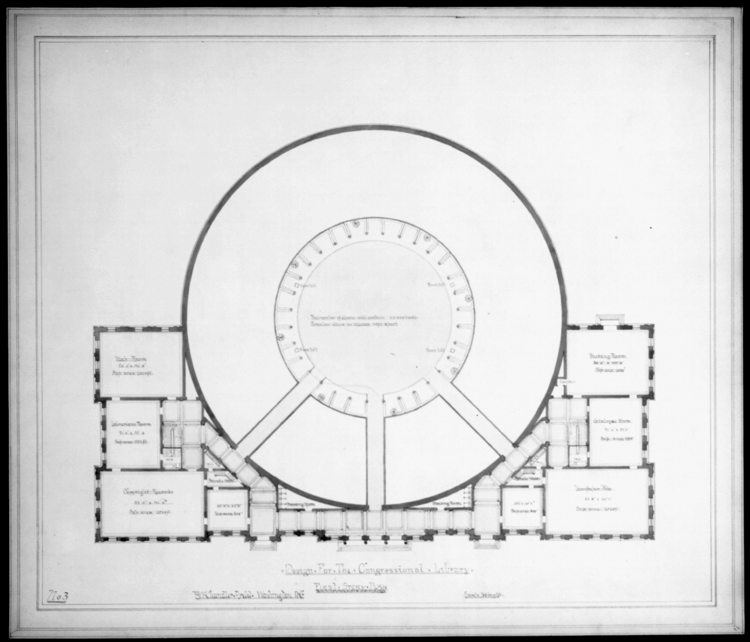 [Library of Congress, Washington, D.C. First story plan], and Engineering (ADE) Drawings" (http://www.loc.gov/rr/print/res/103_ade.html)." — historic drawing