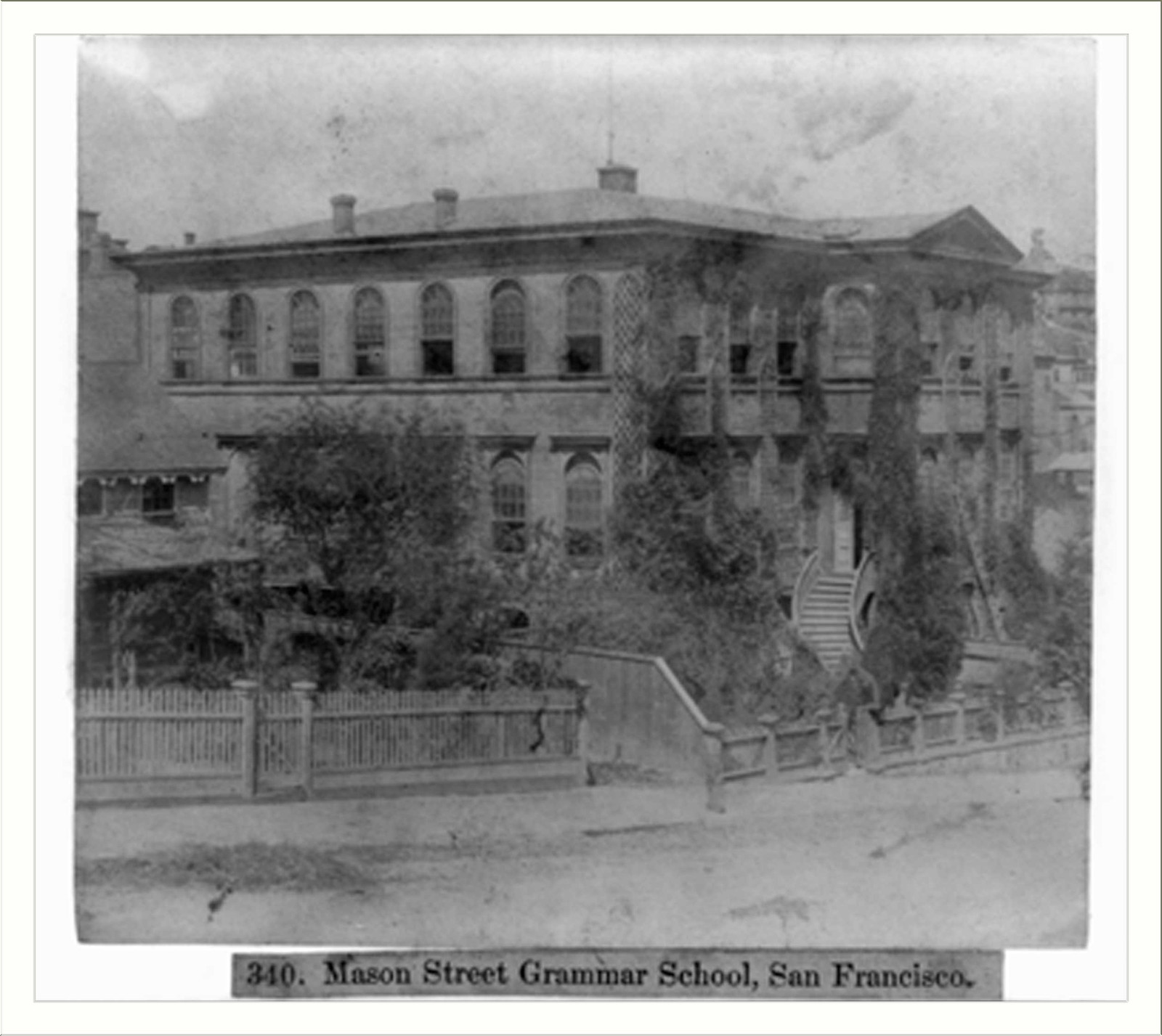 Mason Street, Grammar School, San Francisco, [published 1866] — historic photograph