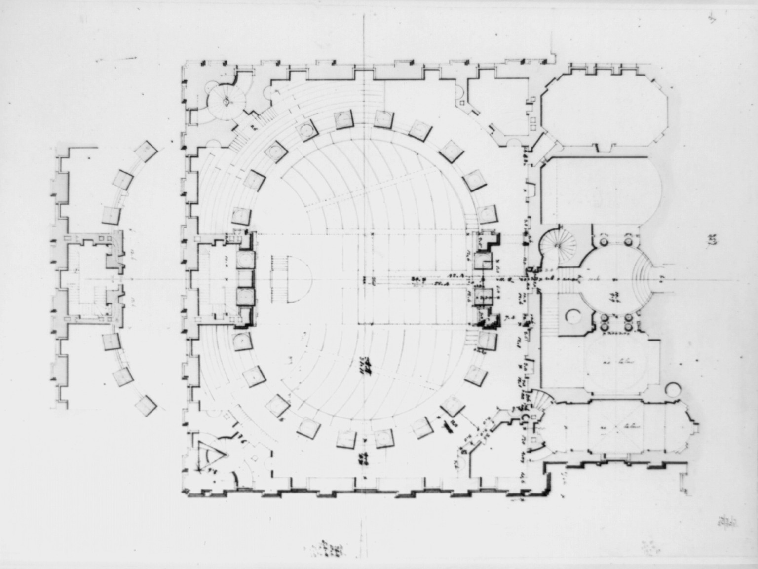 [United States Capitol, Washington, D.C. Plan, principal story of south wing], [between 1803 and 1814] — historic drawing