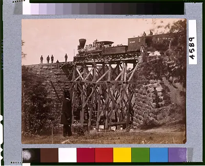 Bridge on Orange & Alexandria [Virginia] Railroad, as repaired by army engineers under Colonel Herman Haupt
