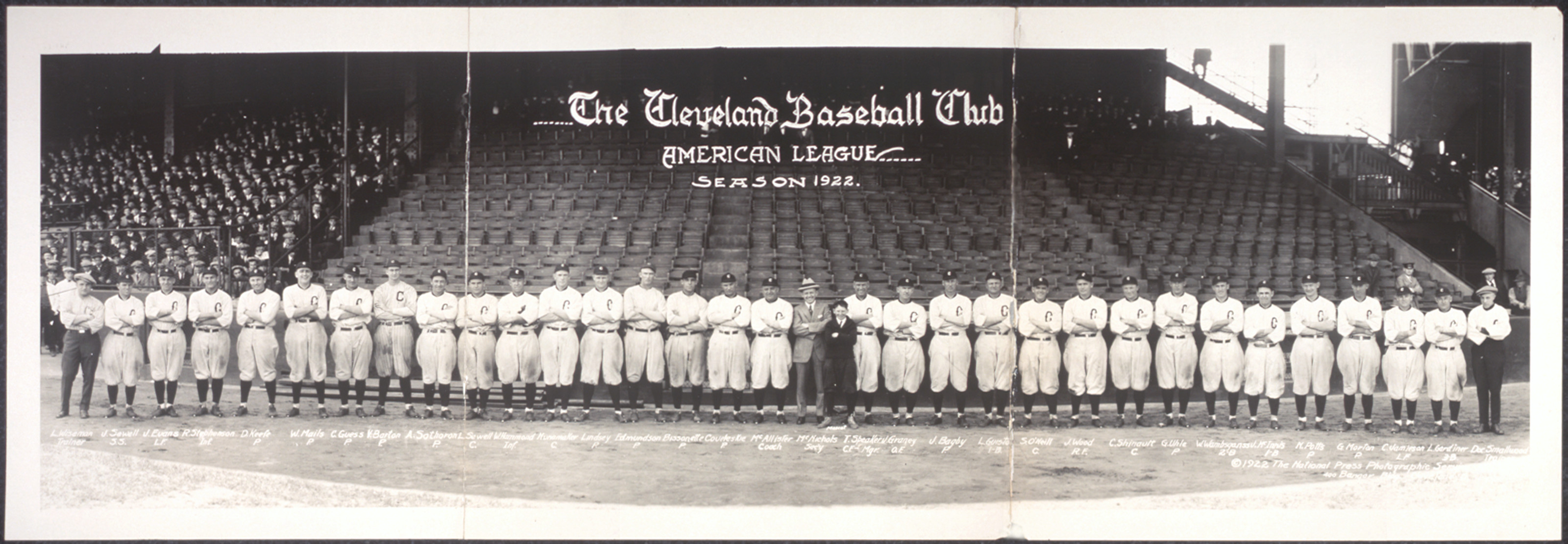 The Cleveland Baseball Club, American League, Season 1922, 1922 — historic image