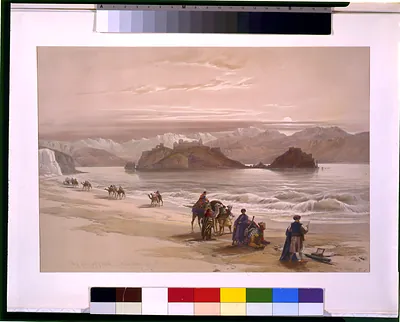 Isle of Graia Gulf of Akabah Arabia Petraea Feby 27th 1839 / David Roberts, R.A.