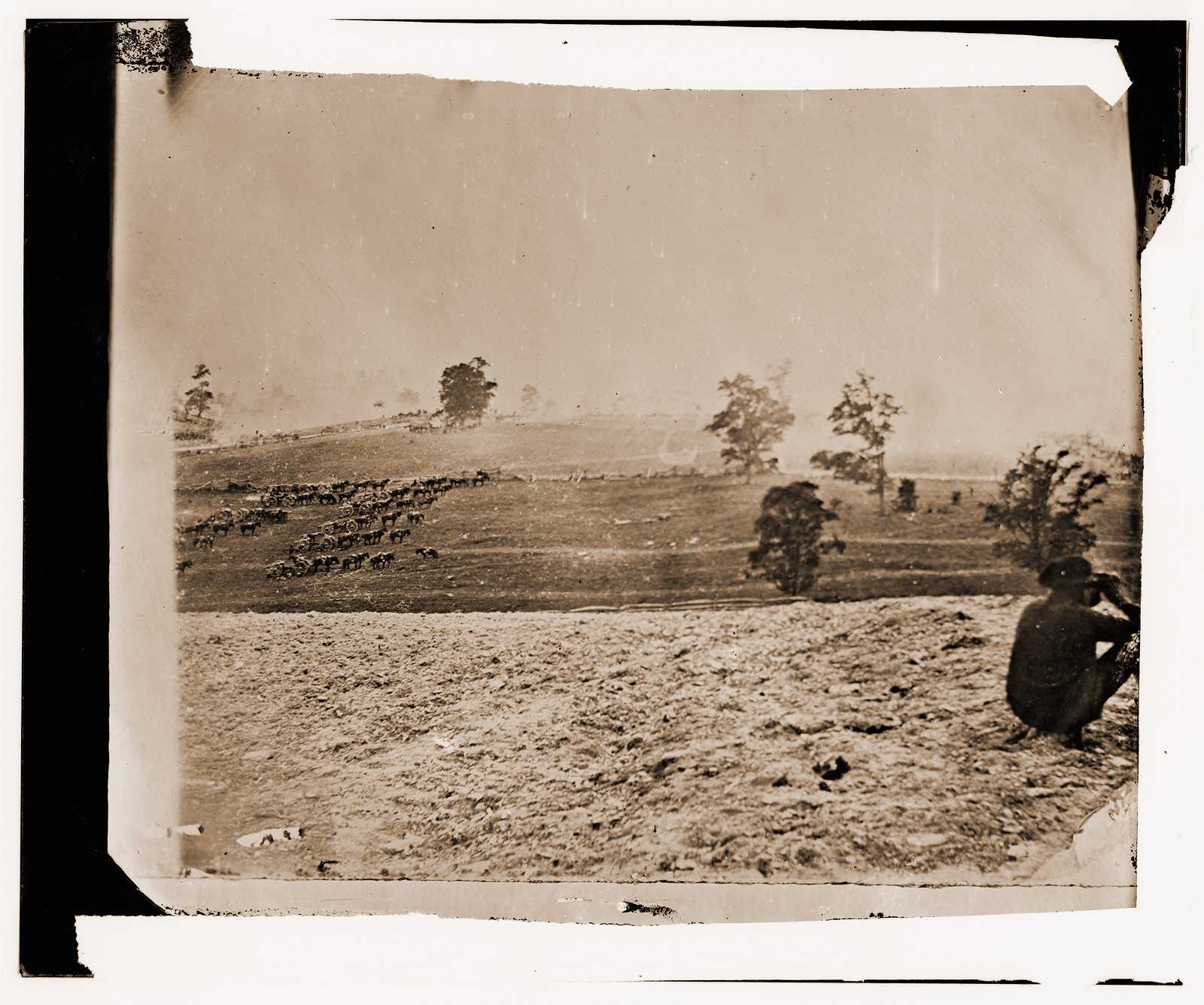 Antietam Maryland. Battlefield on the day of battle, 1862 — historic photograph