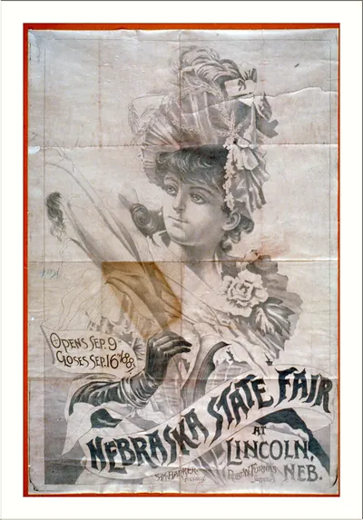 Nebraska State Fair at Lincoln, Neb. Opens Sep. 9 closes Sep. 16, 1887