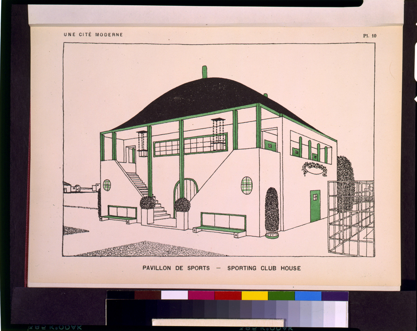 Pavillon de sports - sporting club house / RMS., London : Benn Brothers Ltd., [1922] — antique lithograph