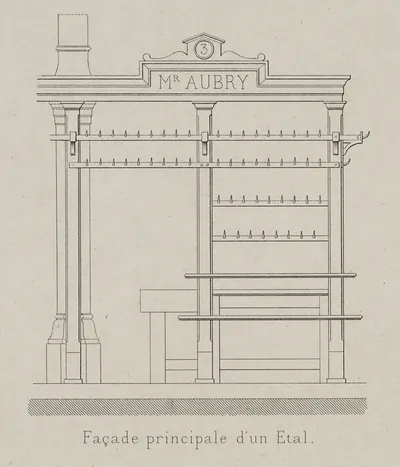Façade principale d'un Etal (Mr Aubry, stall elevation drawing)