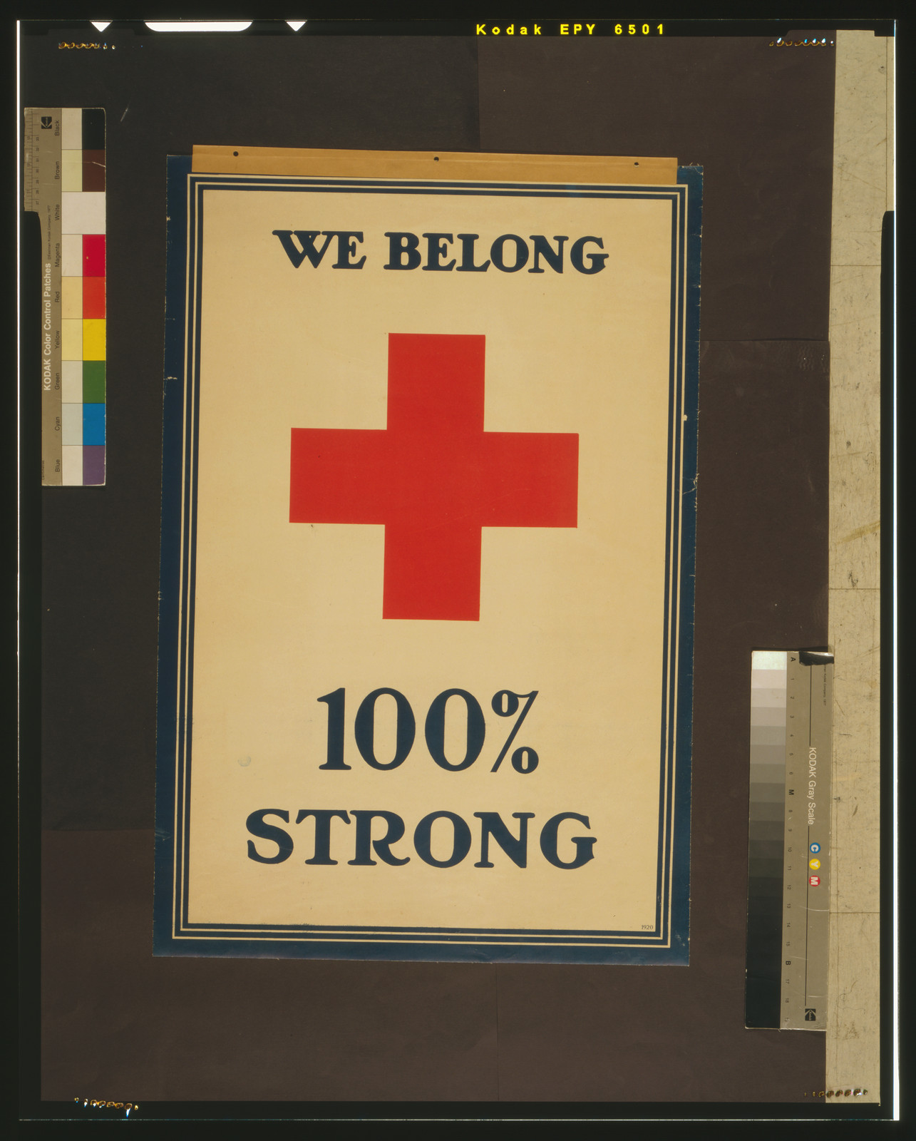 We belong 100% strong, 1920 — vintage poster