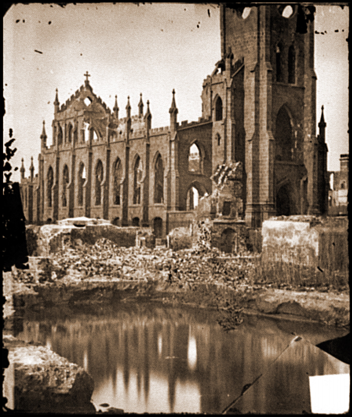Charleston S.C. Cathedral of St. John and St. Finbar; another view, 1865 — historic photograph