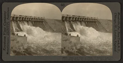 Dam and Gates at Outlet of Jackson Lake for Irrigating