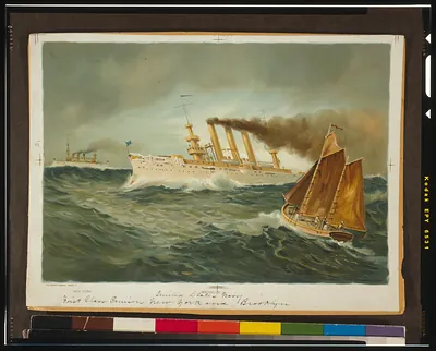 United States Navy First Class Cruisers New York and Brooklyn / The Werner Company, Akron, O.