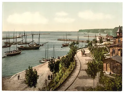The harbor Sassnitz Isle of Rugen Germany