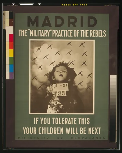 Madrid. The 'military' practice of the Rebels. If you tolerate this, your children will be next