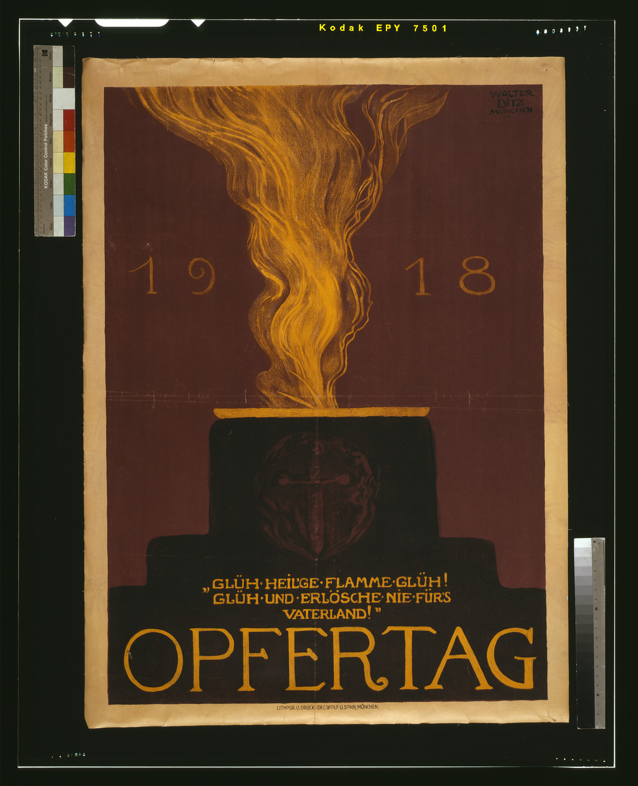 1918 Opfertag / Walter Ditz., 1918 — vintage poster