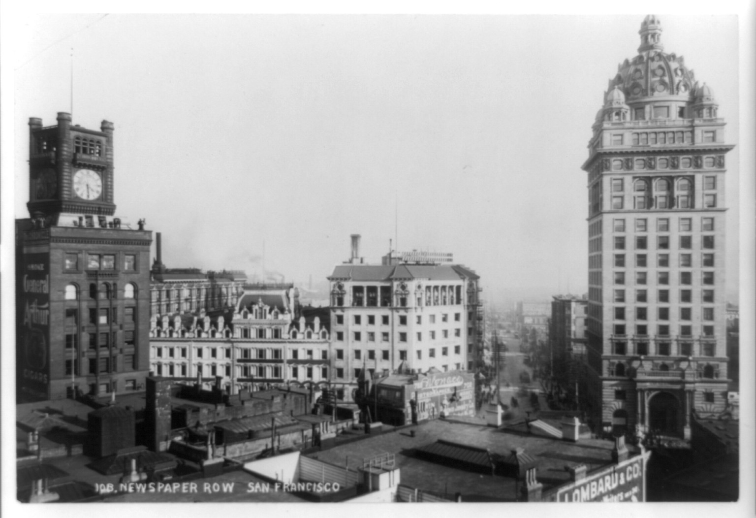 Newspaper Row, San Francisco, Calif., c1902. — historic photograph