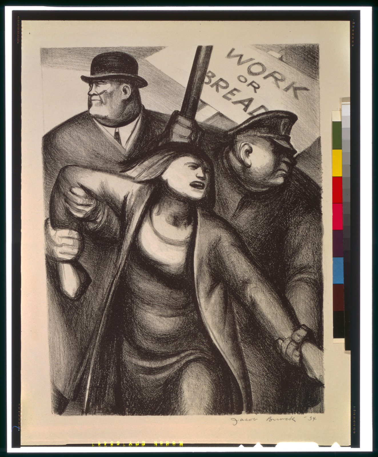 The Lord provides / Jacob Burck '34., [19]34. — antique lithograph
