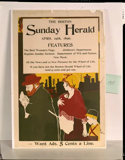 The Boston Sunday Herald--April 19th, 1896--Features all the news ... for the Wheel of Life