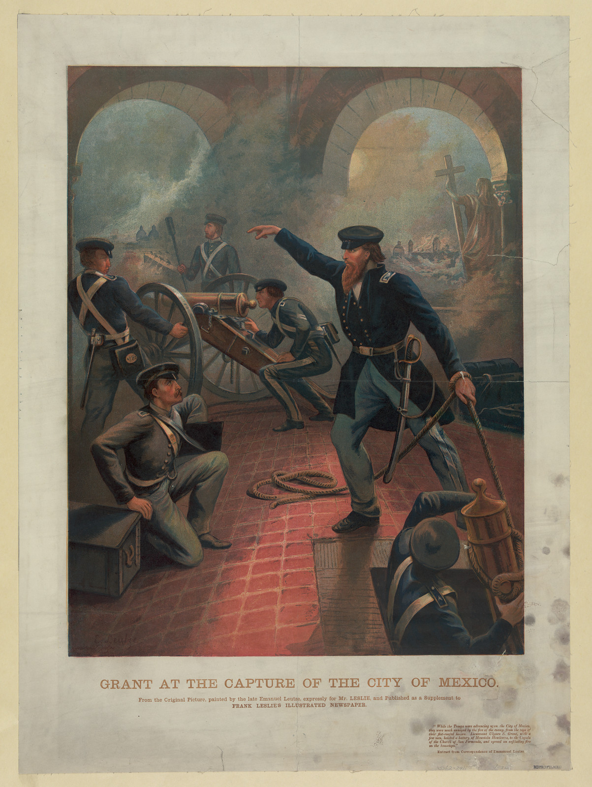 Grant at the Capture of the City of Mexico — historic image