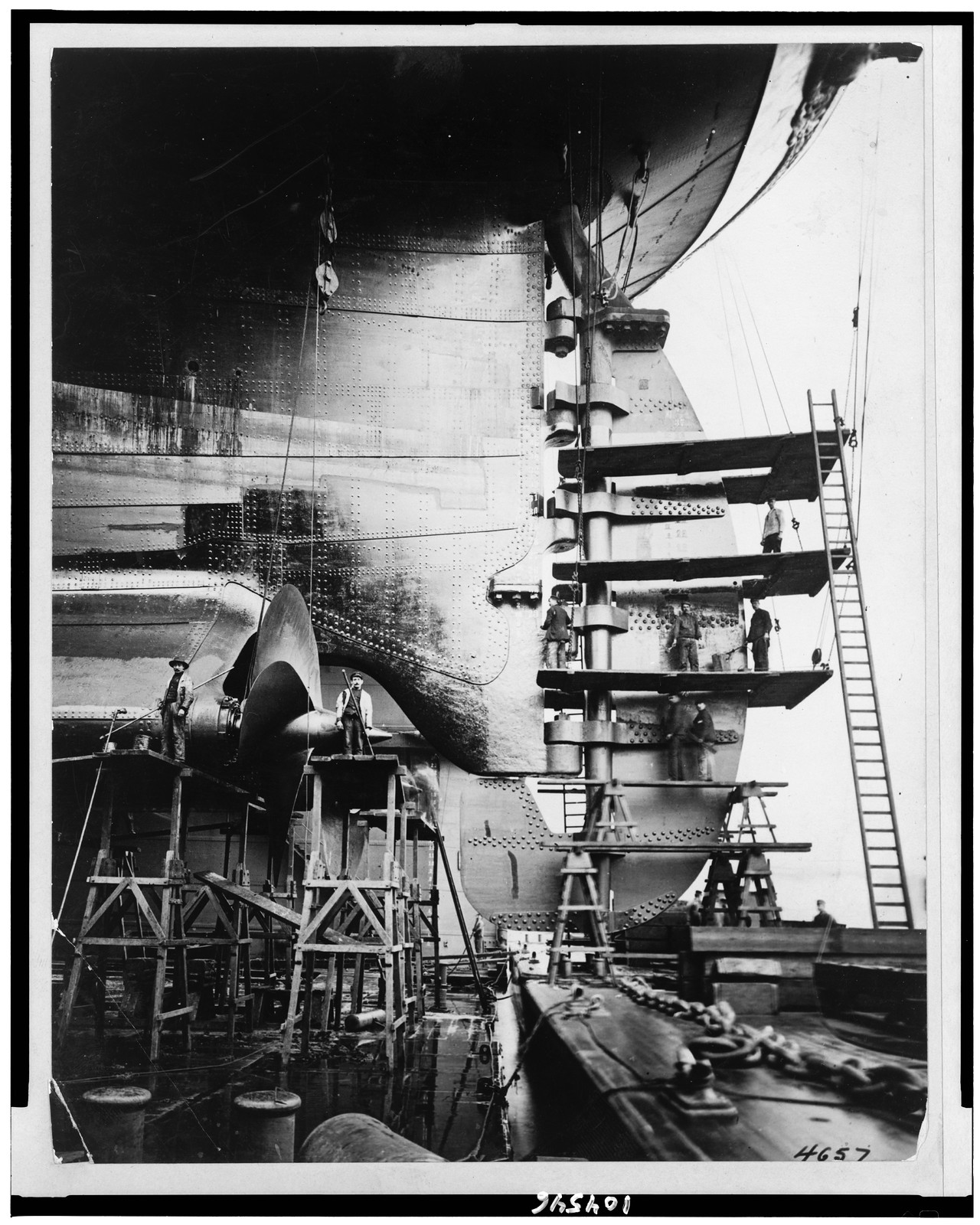 Rudder and screws of S.S. IMPERATOR, [1912?] — historic photograph