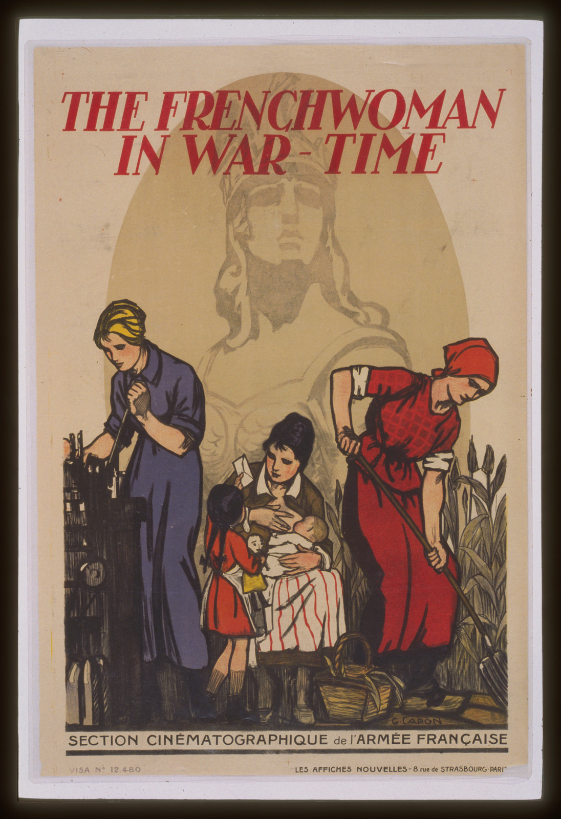 The Frenchwoman in war-time, 1917 — vintage poster